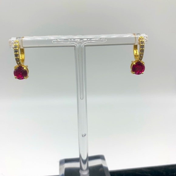 Red Stone Earrings